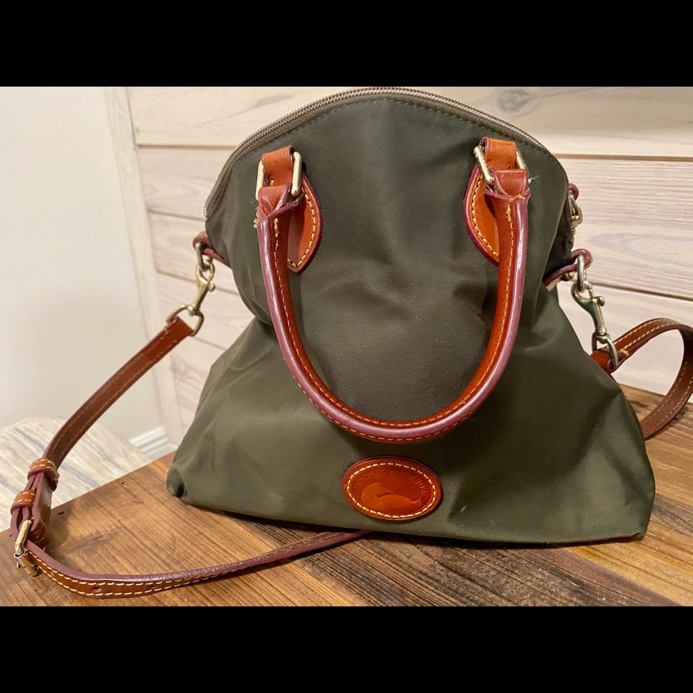Rooney & Bourke green and brown purse
